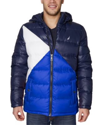 nautica men's hooded puffer coat