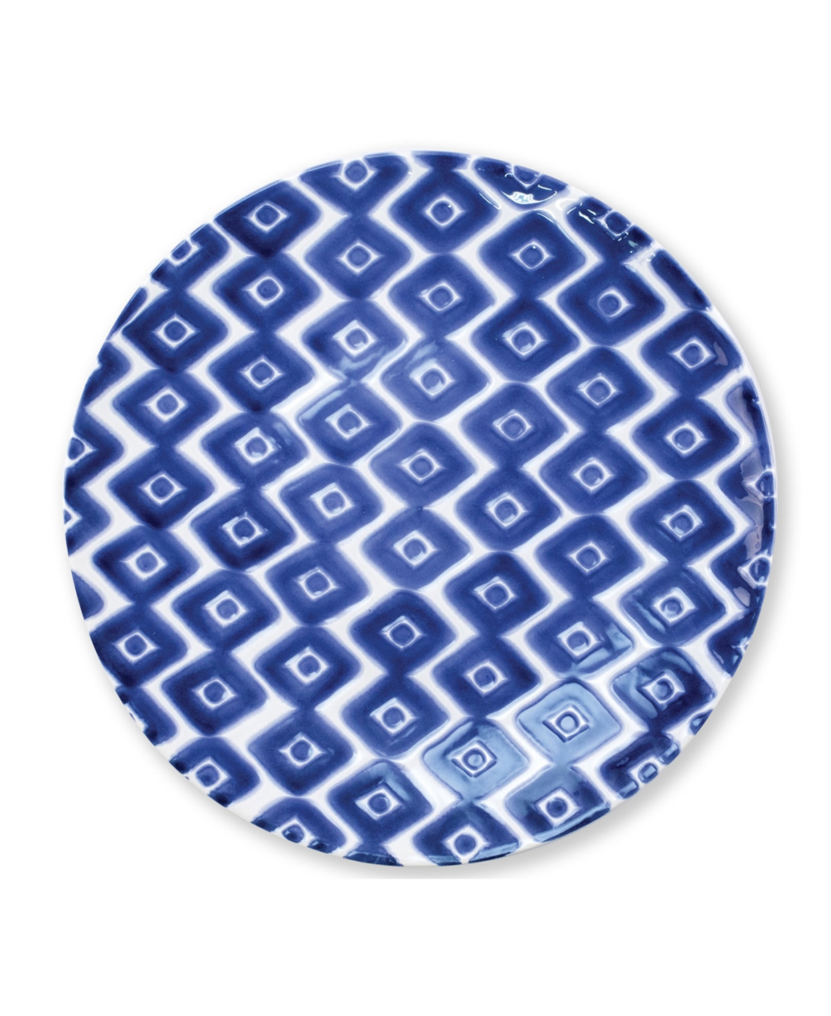 Vietri Viva Santorini Diamond Dinner Plate In Diamond