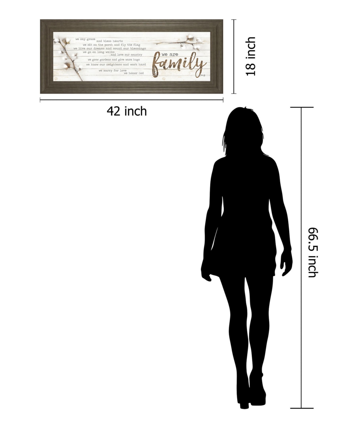 Classy Art We Are Family by Marla Rae Framed Print Wall Art,