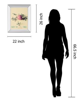 Classy Art Enjoy The Little Things by Gail Peck Mirror Framed Print Wall Art, 22" x 26"