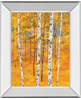 Iridescent Trees IV by Alex Jawdokimov Mirror Framed Print Wall Art, 22" x 26"