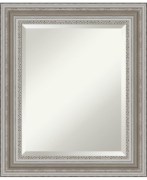 Amanti Art Parlor Silver-tone Framed Bathroom Vanity Wall Mirror, 21.5" X 25.50"