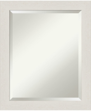Shop Amanti Art Rustic Plank Framed Bathroom Vanity Wall Mirror, 19.38" X 23.38" In White