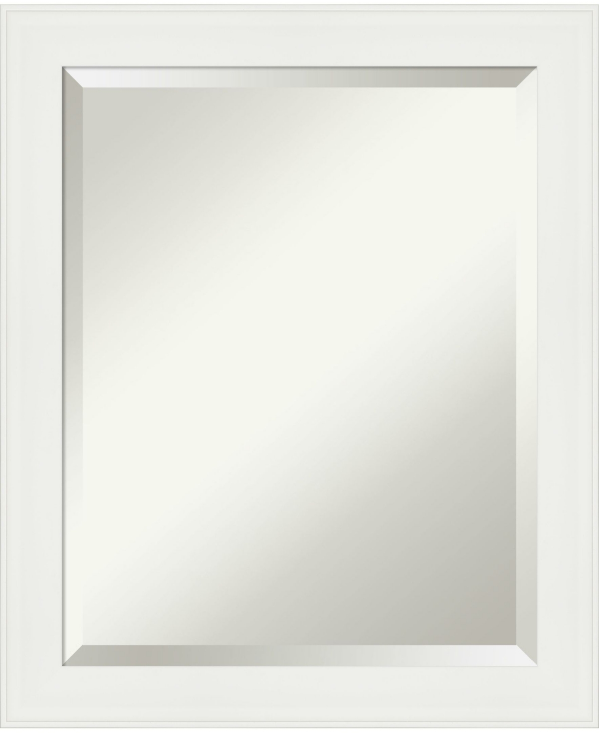 Vanity Framed Bathroom Vanity Wall Mirror, 19.38" x 23.38" - White