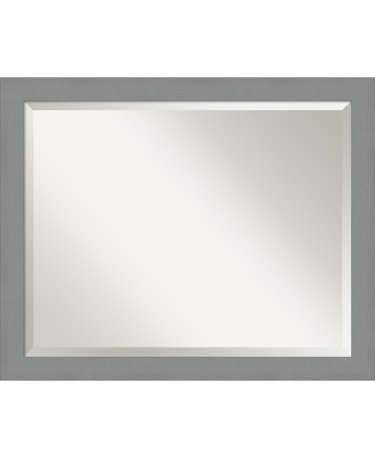Brushed Framed Bathroom Vanity Wall Mirror, 31.5" x 25.50" - Silver
