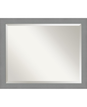Amanti Art Brushed Framed Bathroom Vanity Wall Mirror, 31.5" X 25.50" In Silver