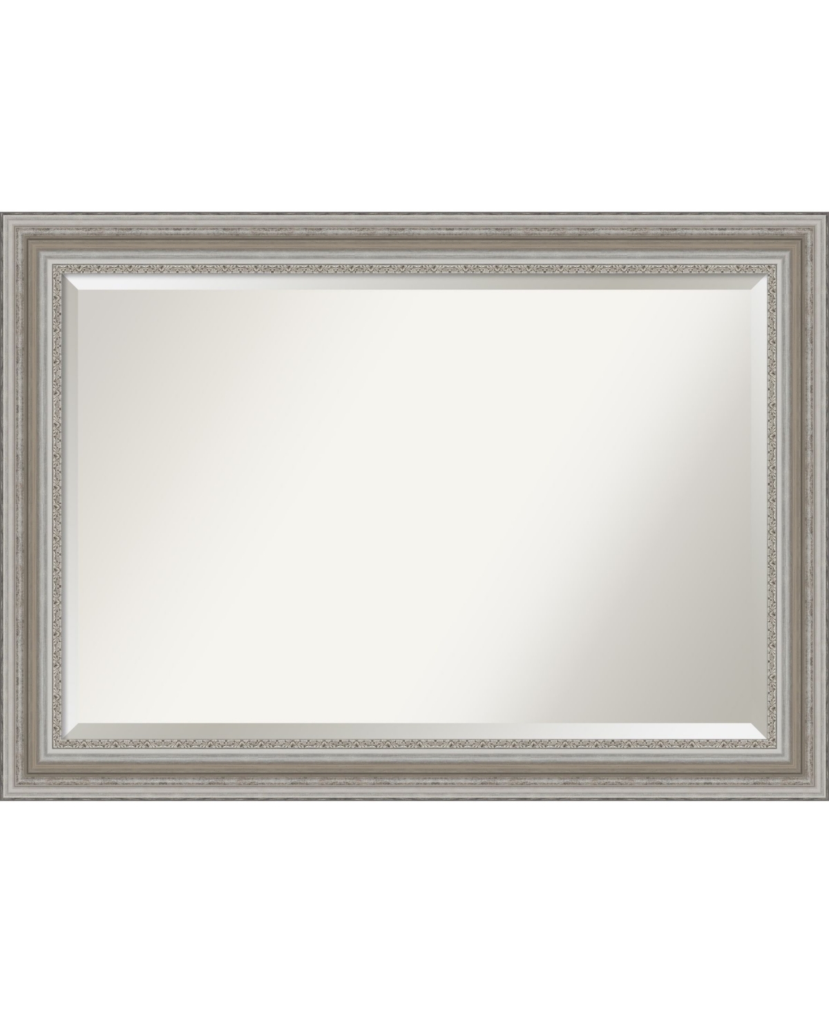 Parlor Silver-tone Framed Bathroom Vanity Wall Mirror, 41.5" x 29.50" - Silver