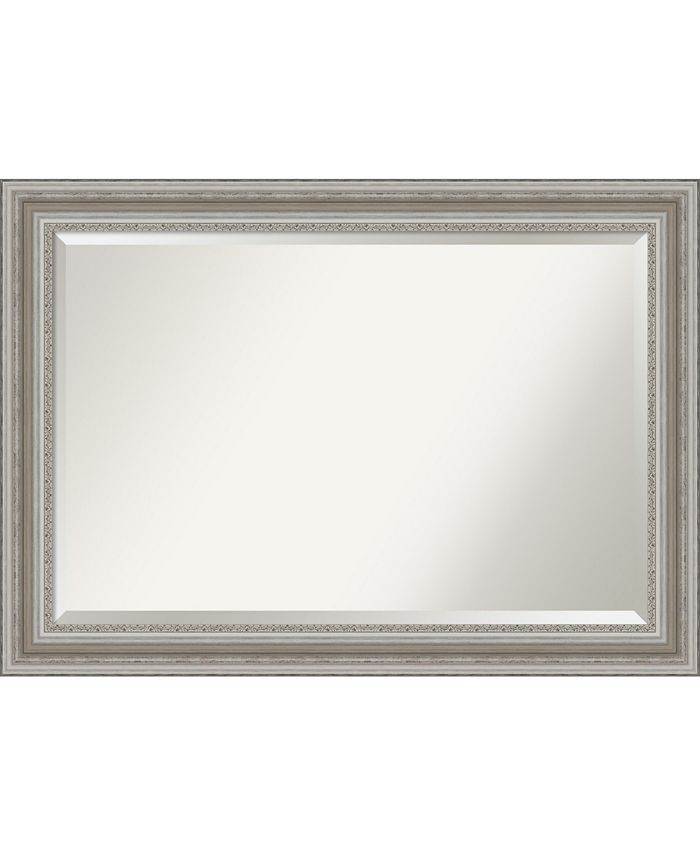 Amanti Art Parlor Silvertone Framed Bathroom Vanity Wall Mirror, 41.5" x 29.50" Macy's