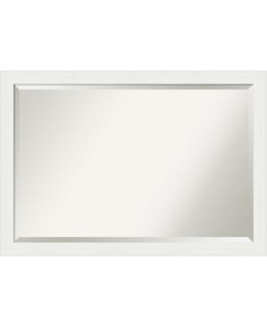 Amanti Art Vanity Framed Bathroom Vanity Wall Mirror, 39.38" X 27.38" In White