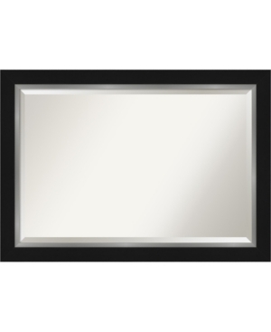 Amanti Art Eva Silver-tone Framed Bathroom Vanity Wall Mirror, 41.25" X 29.25" In Black
