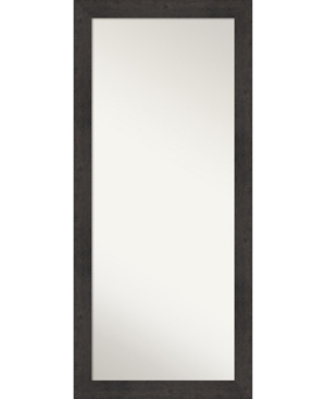Shop Amanti Art Rustic Plank Framed Floor/leaner Full Length Mirror, 29.38" X 65.38" In Dark Brown