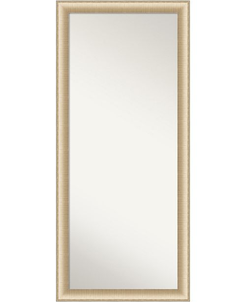Amanti Art Elegant Brushed Honey Framed Floor Leaner Full Length