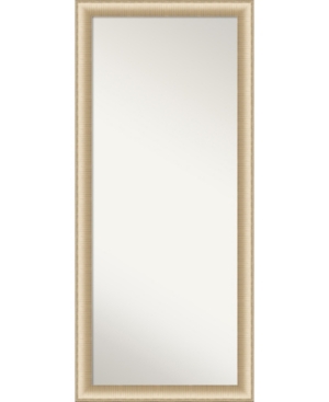 Shop Amanti Art Elegant Brushed Honey Framed Floor/leaner Full Length Mirror, 28.75" X 64.75" In Gold
