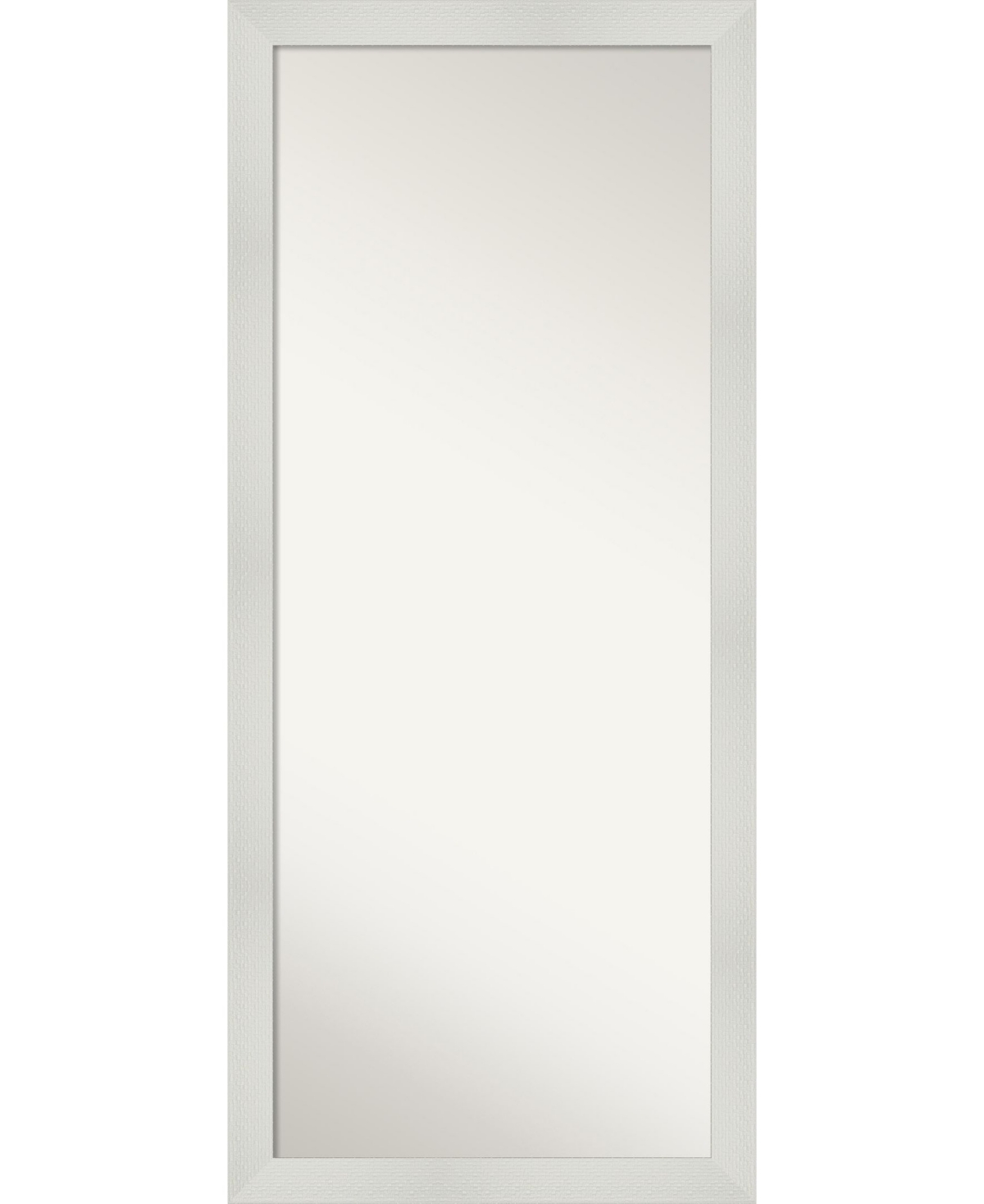 Mosaic Framed Floor/Leaner Full Length Mirror, 28.25" x 64.25" - White