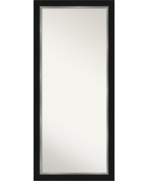 Shop Amanti Art Eva Silver-tone Framed Floor/leaner Full Length Mirror, 29.25" X 65.25" In Black