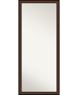 Shop Amanti Art Yale Framed Floor/leaner Full Length Mirror, 27.38" X 63.38" In Dark Brown