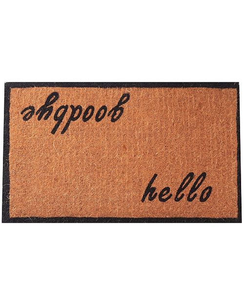 Envelor Non Slip Coco Hello Goodbye Welcome Doormat 18 X 30