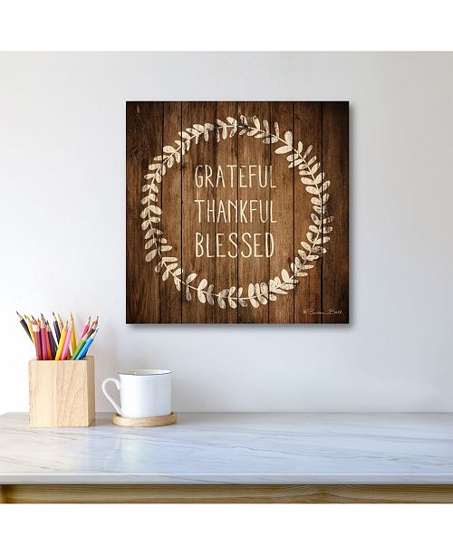 Courtside Market Grateful Thankful Blessed 12 X 12 Wood Pallet
