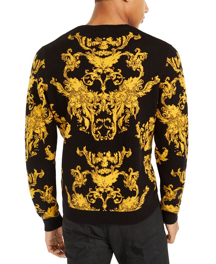 GUESS Men's Gold Baroque Sweater - Macy's