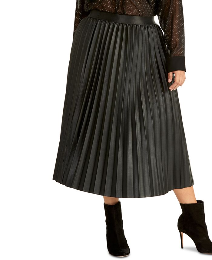 RACHEL Rachel Roy Trendy Plus Faux-Leather Size Viola Skirt - Macy's