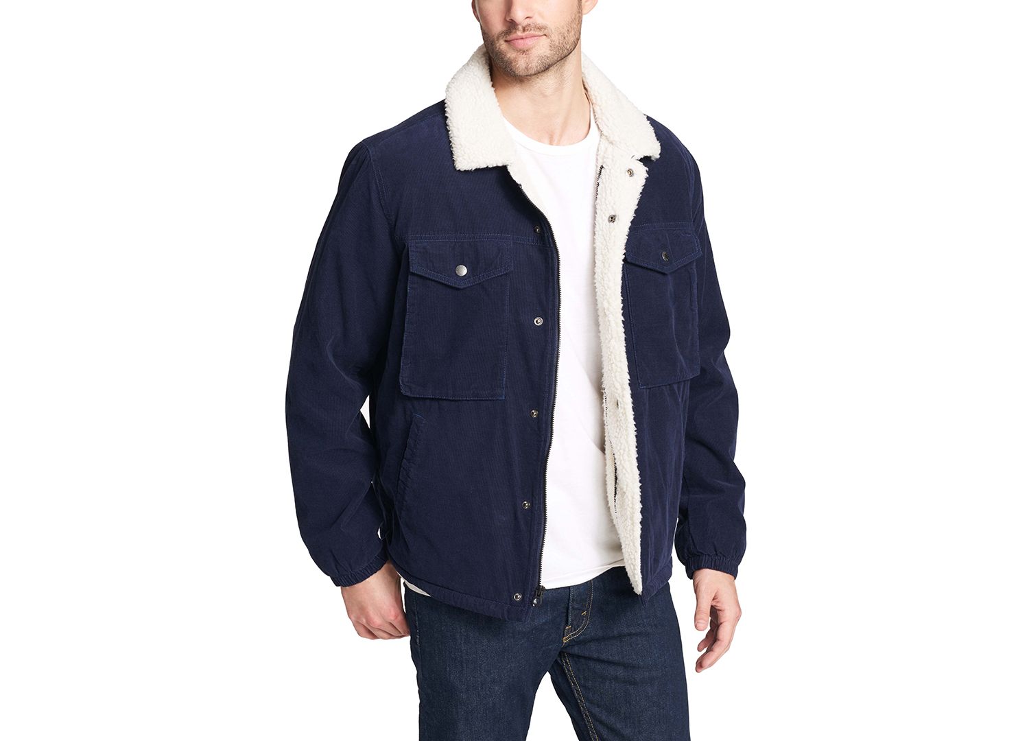 Men's Fleece-Lined Corduroy Trucker Jacket