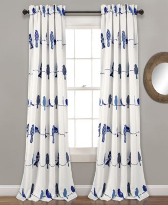 Lush Decor Rowley Birds Light Filtering Window Curtain Panels