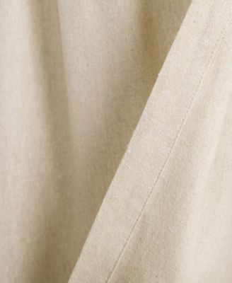 Lush Decor Linen Lace Valance Curtain Single 52"W x 18"L +2" Dark Linen - Lace Valance - Kitchen Valances For Windows - Vintage Bathroom Curtains