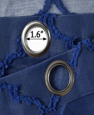 Lush Decor Avon Trellis Grommet Sheer Window Curtain Panels Pair - Sheer Curtains for Living Room or Bedroom