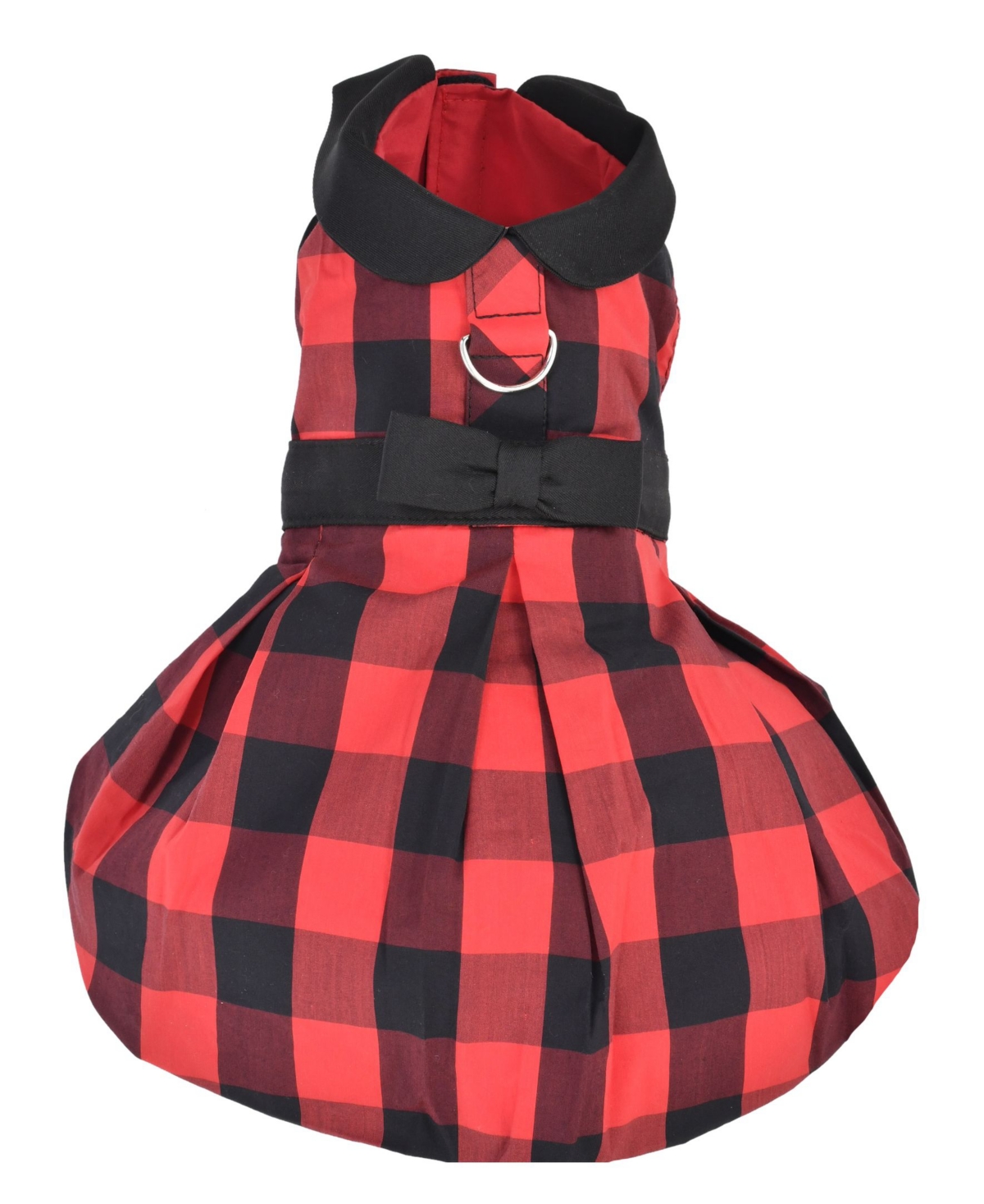 Parisian Pet Buffalo Checkered Taffeta Red Dress
