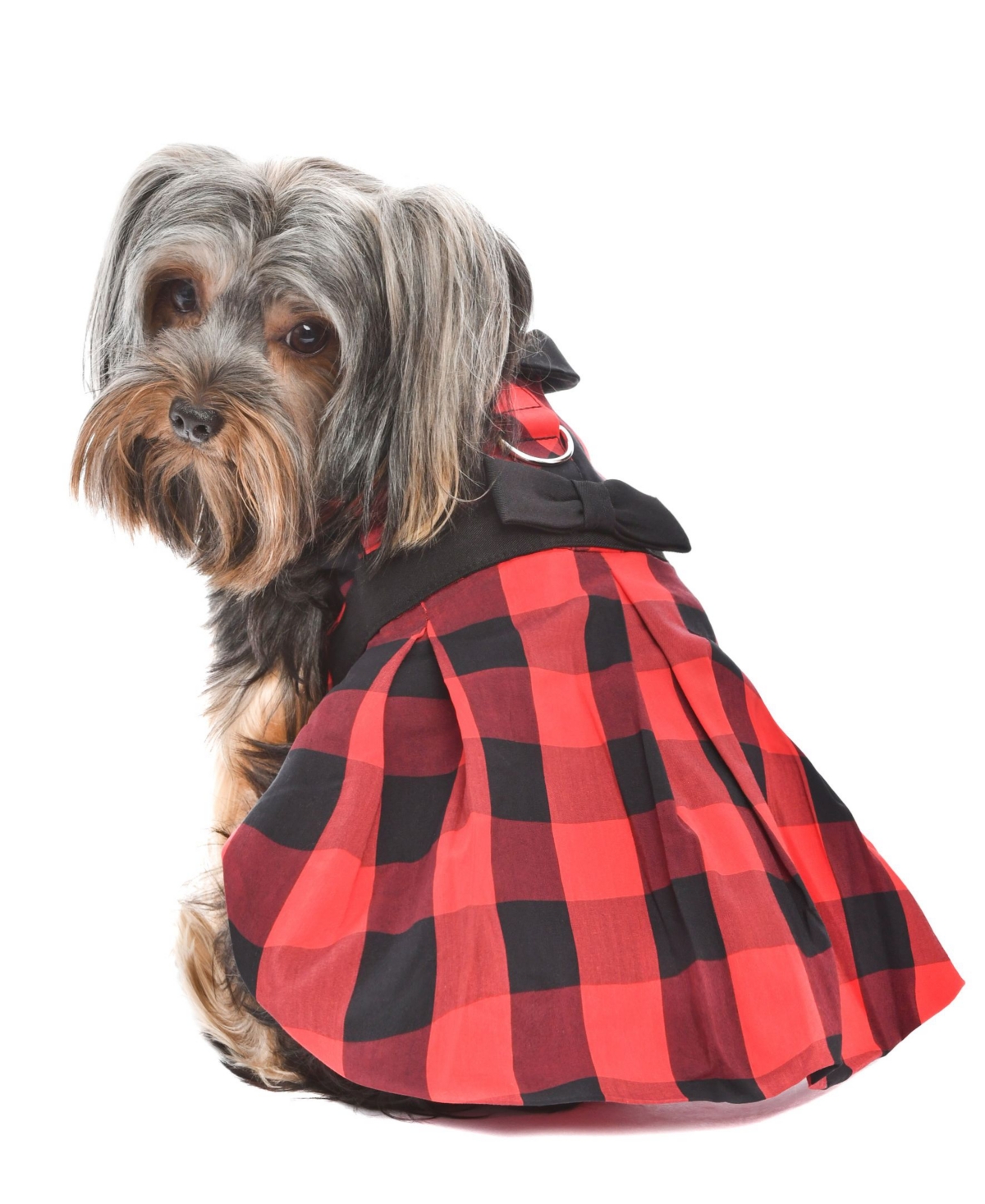 Parisian Pet Buffalo Checkered Taffeta Red Dress