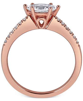 Macy's - Diamond Oval Engagement Ring (5/8 ct. t.w.) in 14k Rose Gold