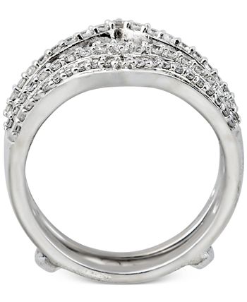 Macy's - Diamond Double V Enhancer Ring (1/2 ct. t.w.) in 14k White Gold