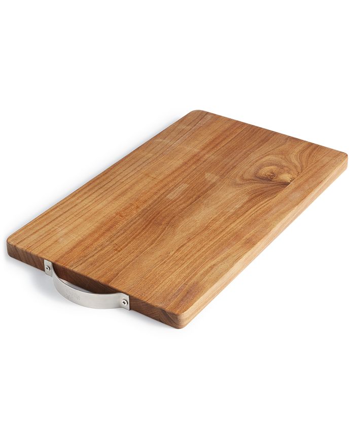 Martha Stewart Collection - Wood Cutting Board with Stainless Steel Handle