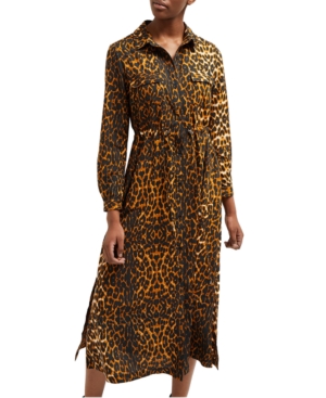 FRENCH CONNECTION LEOPARD-PRINT SHIRTDRESS