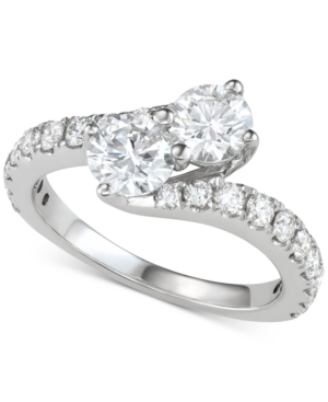 image of Diamond Two-Stone Engagement Ring (1 ct. t.w.) in 14k White Gold