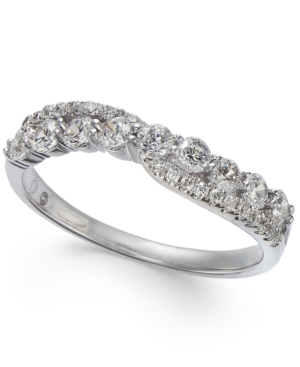 image of Diamond Crisscross Contour Band (5/8 ct. t.w.) in 14k White Gold