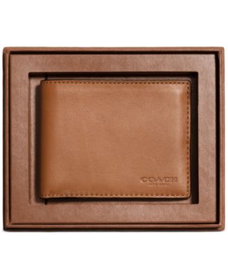 coach sport calf slim billfold id wallet