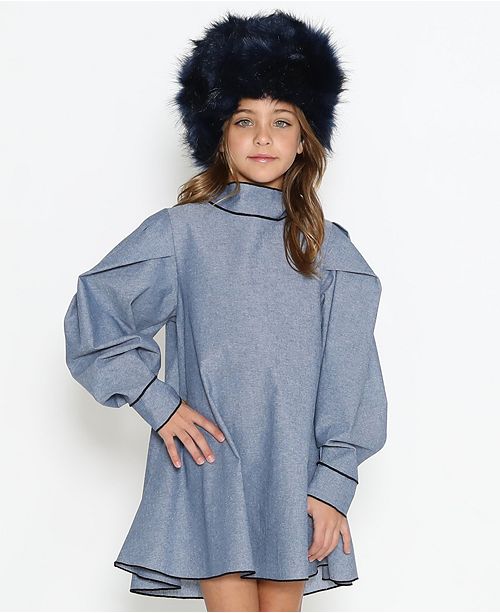 Lanoosh Toddler Girls Free Flowy Long Sleeve Dress With Puffy