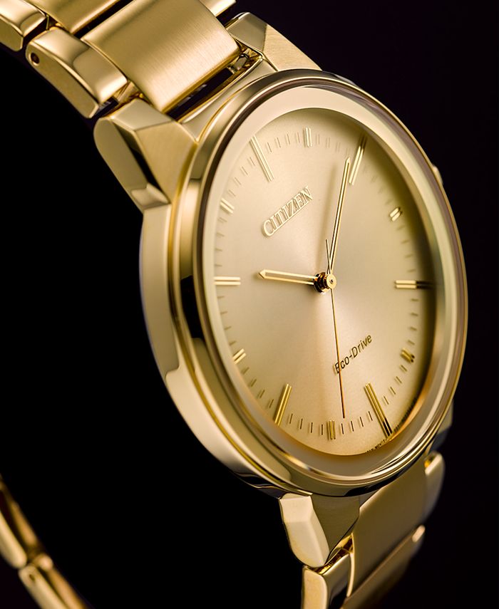 citizen watch men's gold tone stainless steel bracelet