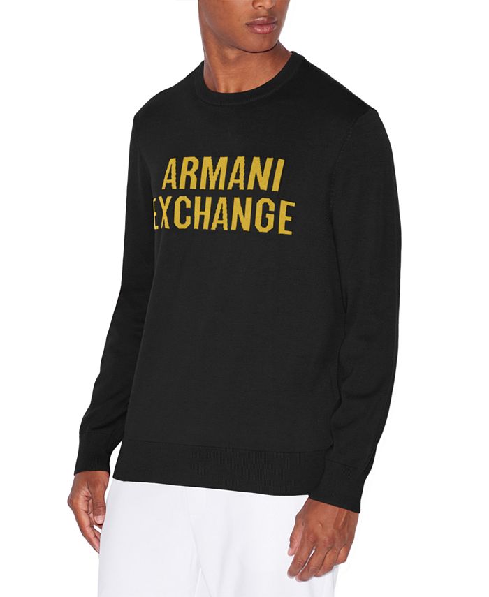A|X Armani Exchange Men's Logo Sweater & Reviews - Sweaters - Men - Macy's
