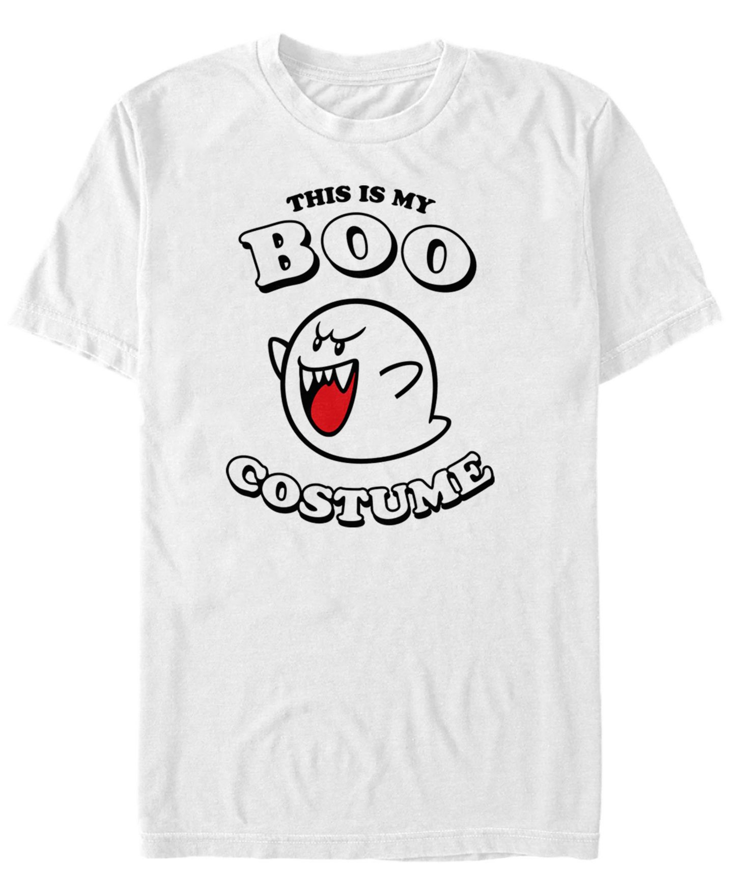 Мужская футболка Fifth Sun Nintendo Super Mario Boo Halloween Costume Short Sleeve, цвет: Белый — фото 1