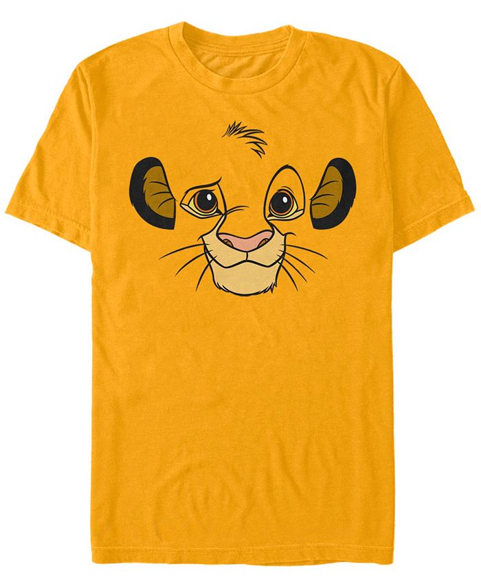 Fifth Sun Disney Men's Lion King Simba Big Face Costume Short Sleeve T ...