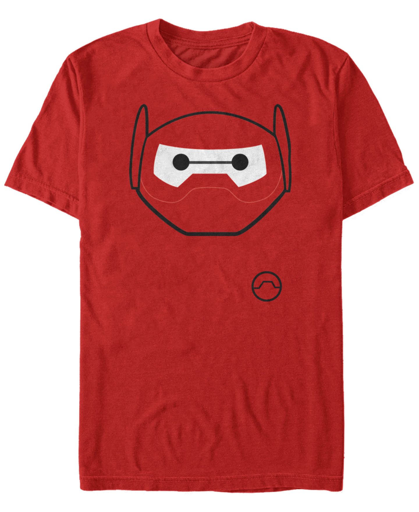 Мужская футболка Fifth Sun Disney Big Hero 6 Baymax Mask Big Face Costume Short Sleeve T-Shirt Short Sleeve, цвет: Красный — фото 1