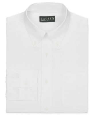 Lauren Ralph Lauren - Dress Shirt, Slim-Fit White Pinpoint Long Sleeve Shirt