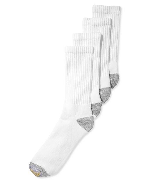 Gold Toe Men's Socks, Athletic Cushioned Crew 4 Pack, Created for Macy