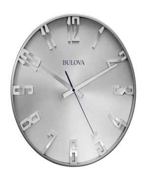 Bulova Model C4846 Director Clock In Silver
