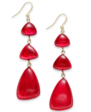 image of Style & Co Resin Triple Drop Earrings, Created for Macy-s