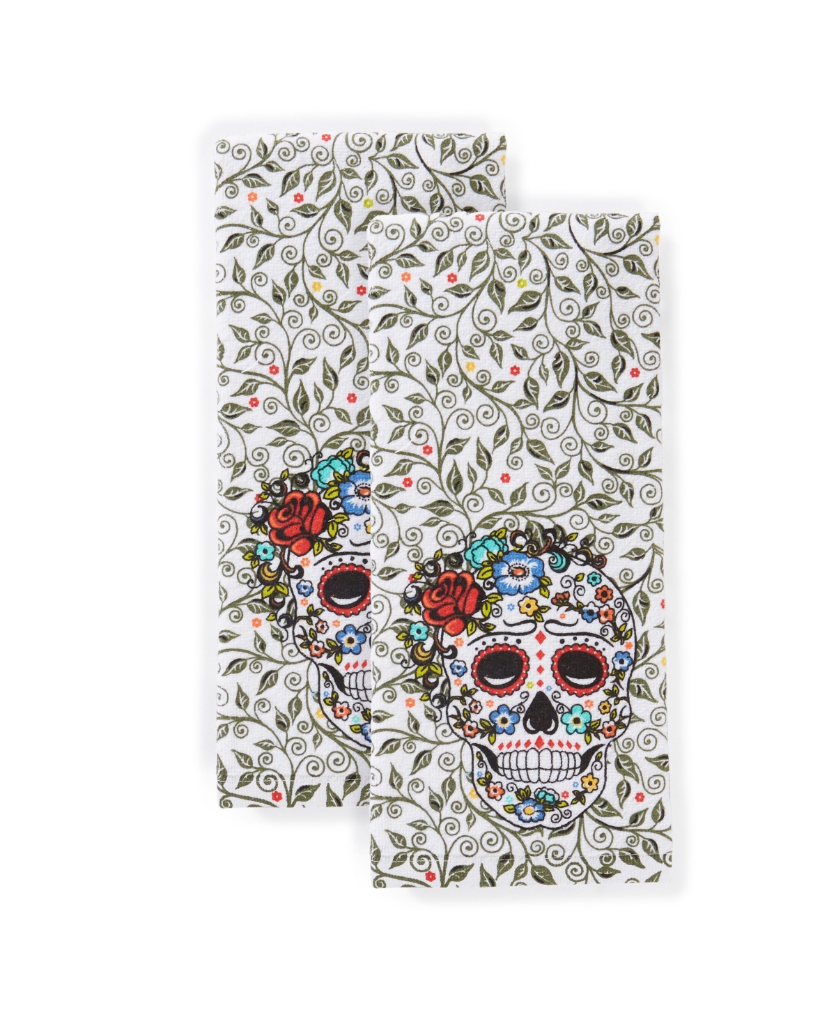Skull & Vine Kitchen Towel, Set of 2 - Multi-color