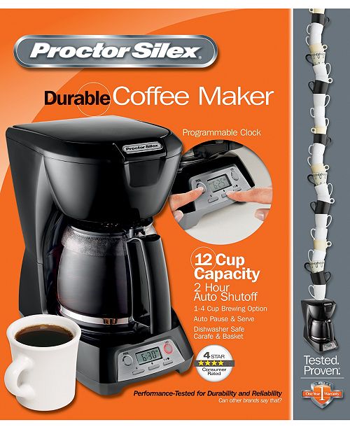 Hamilton Beach Proctor Silex 12 Cup Programmable Coffee Maker Reviews Small Appliances Kitchen Macy S