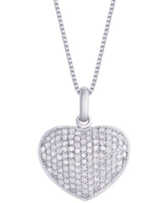 diamond heart pendant necklace macys